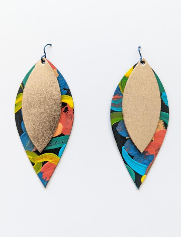 Xanadu Designs Leaf Earrings | Monstera Moves - Melaleuca Grove